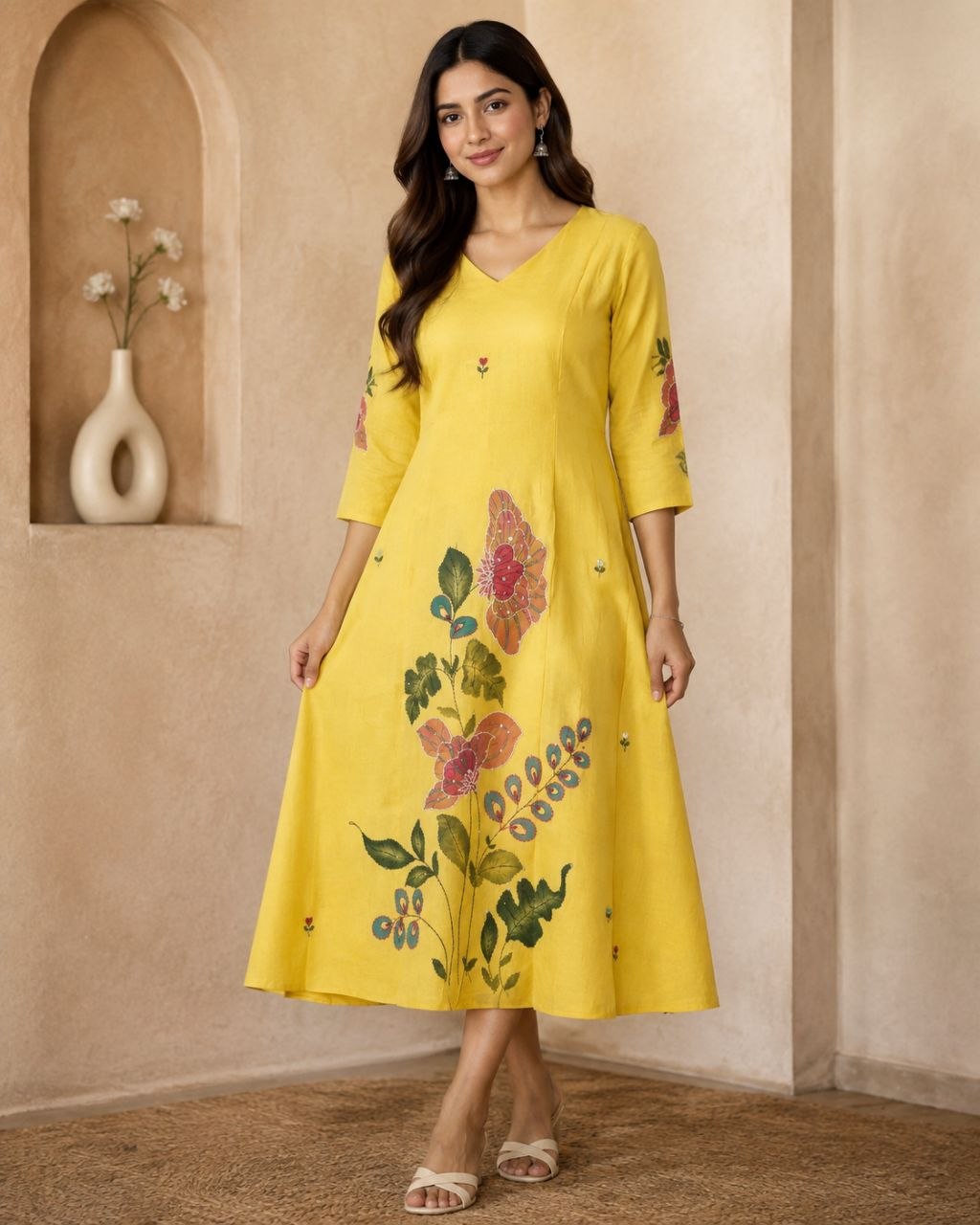 Yellow Floral Dress